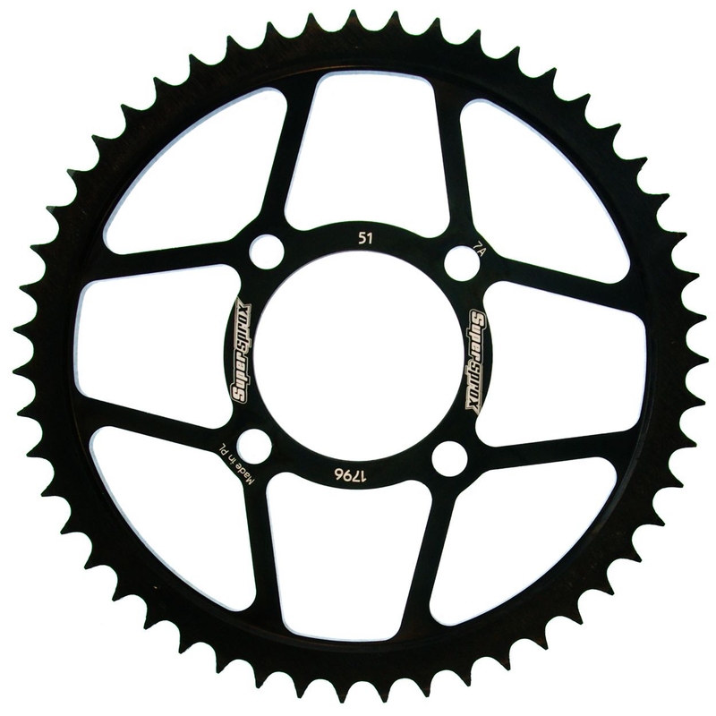 Rear sprocket SUPERSPROX black 51T, 428
