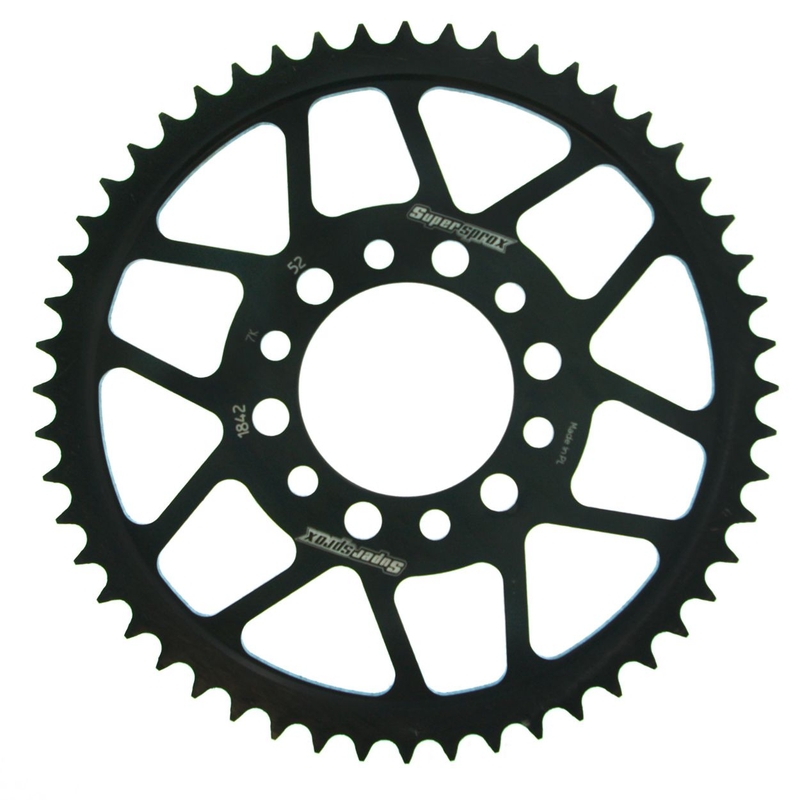 Rear sprocket SUPERSPROX black 52T, 428