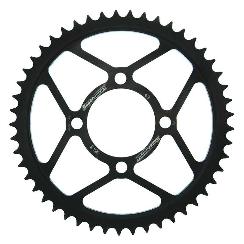 Rear sprocket SUPERSPROX black 49T, 428