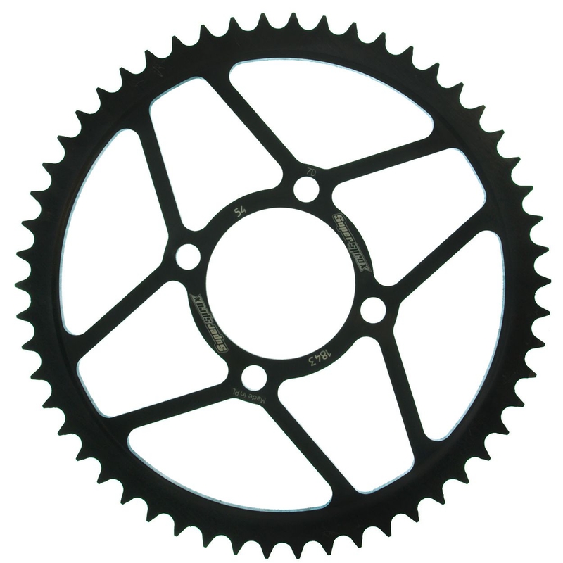 Rear sprocket SUPERSPROX black 54T, 428