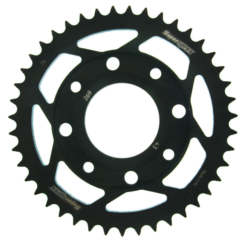 Rear sprocket SUPERSPROX black 43T, 428 wyprzedaż