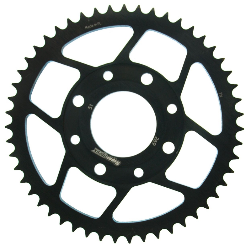 Rear sprocket SUPERSPROX black 51T, 428