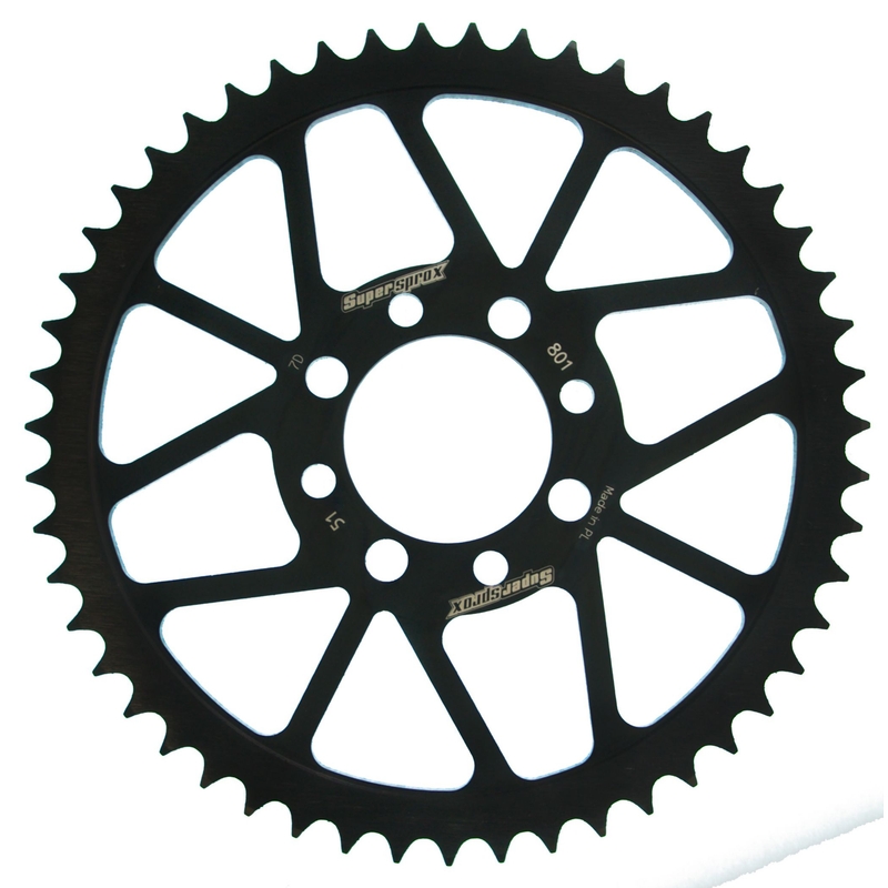 Rear sprocket SUPERSPROX black 51T, 420