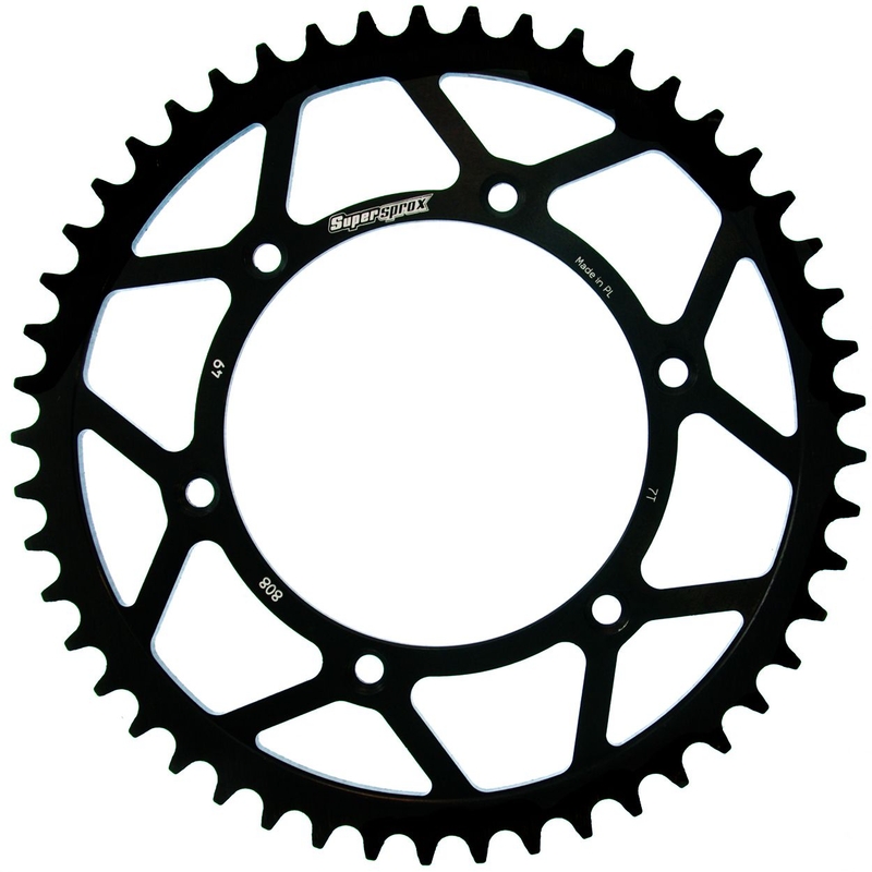 Rear sprocket SUPERSPROX black 49T, 520