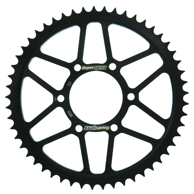 Rear sprocket SUPERSPROX black 53T, 428