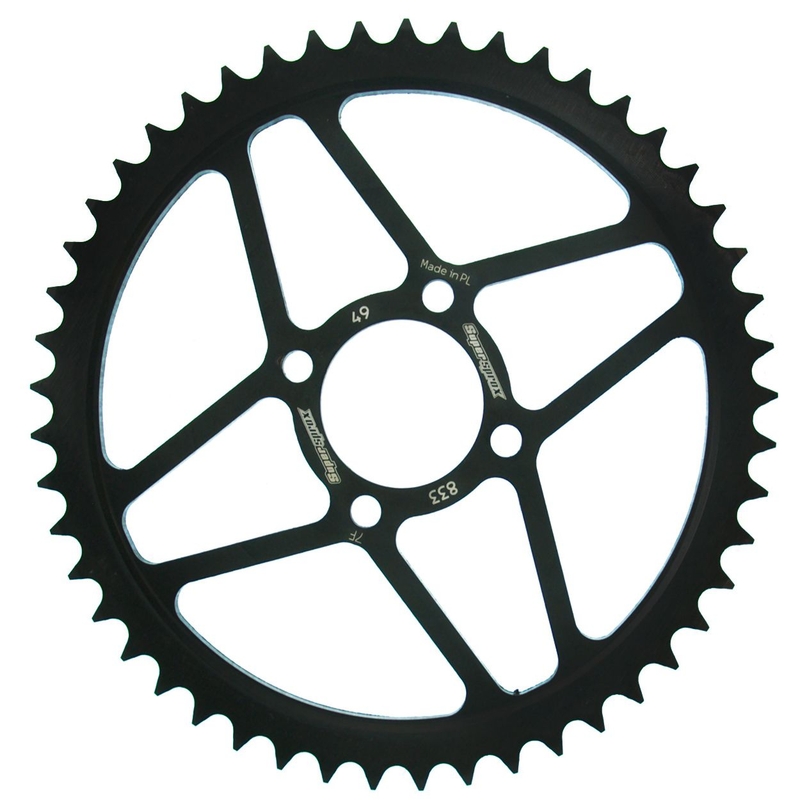 Rear sprocket SUPERSPROX black 49T, 428