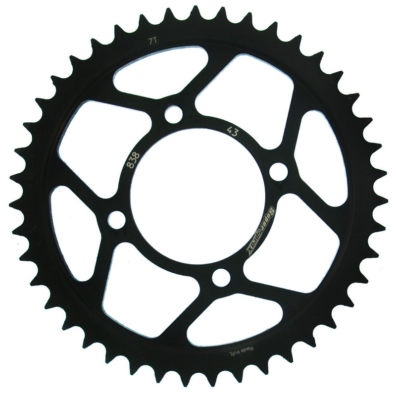 Rear sprocket SUPERSPROX black 43T, 428