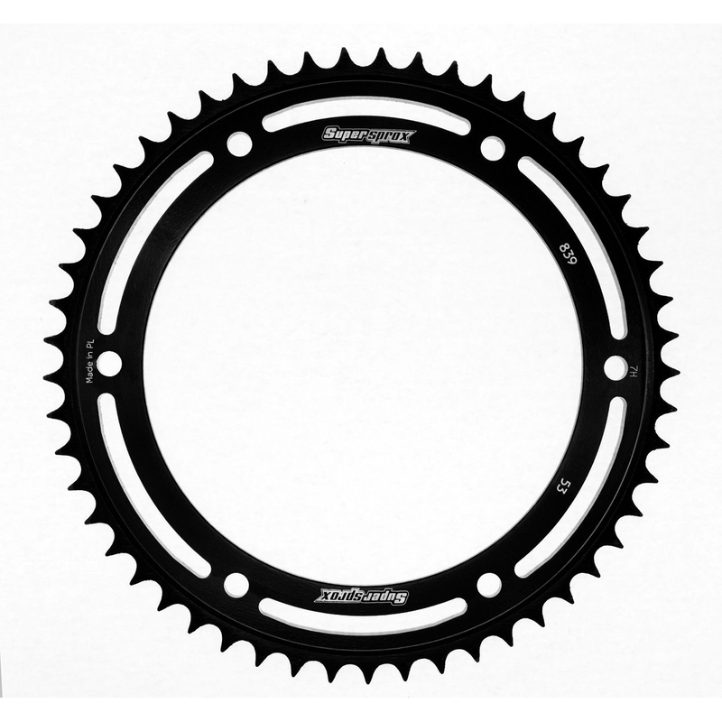 Rear sprocket SUPERSPROX black 53T, 428