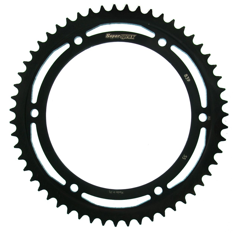 Rear sprocket SUPERSPROX black 55T, 428