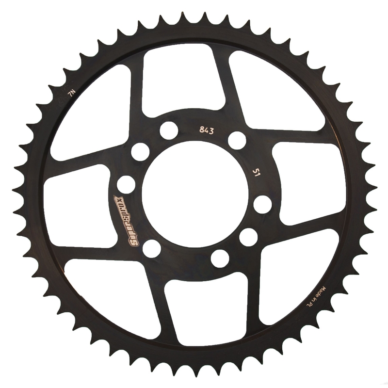 Rear sprocket SUPERSPROX black 51T, 428