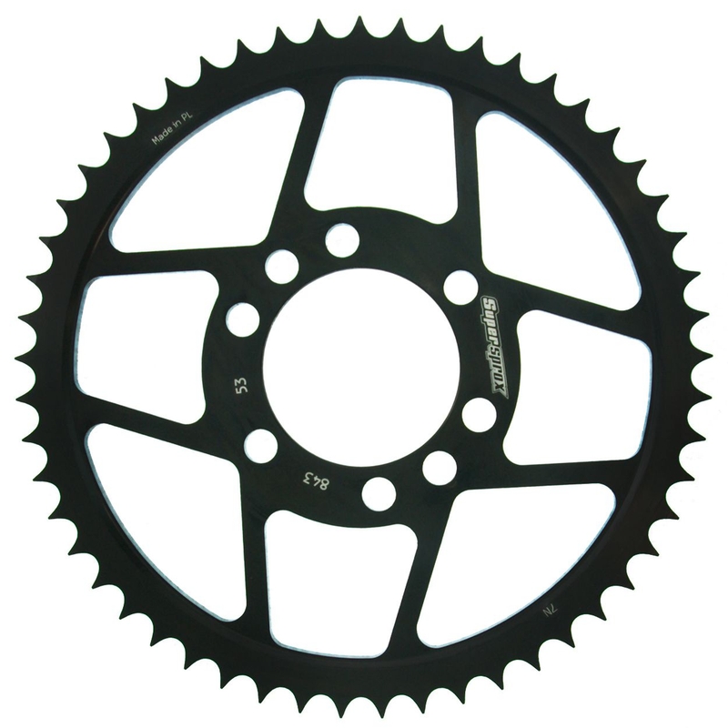 Rear sprocket SUPERSPROX black 53T, 428