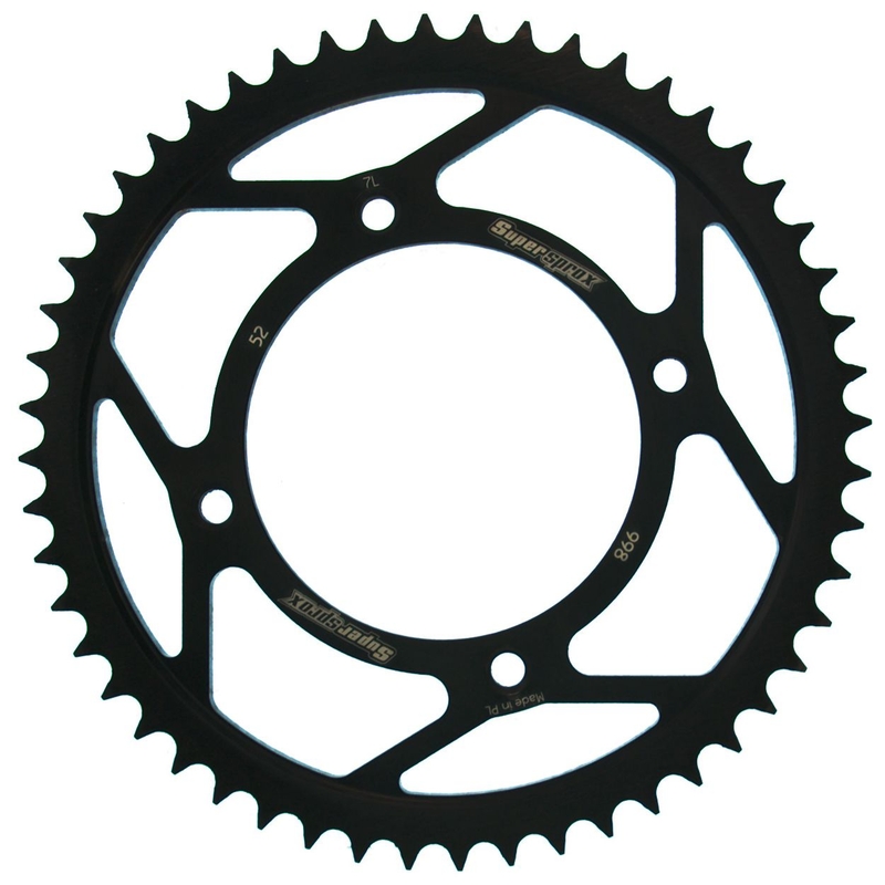 Rear sprocket SUPERSPROX black 52T, 428