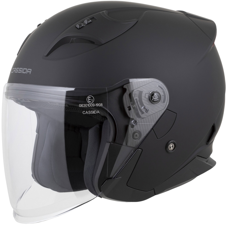 Kask motocyklowy Cassida Reflex 2.0 Solid Open Face, matowy, czarno-ciemnoszary