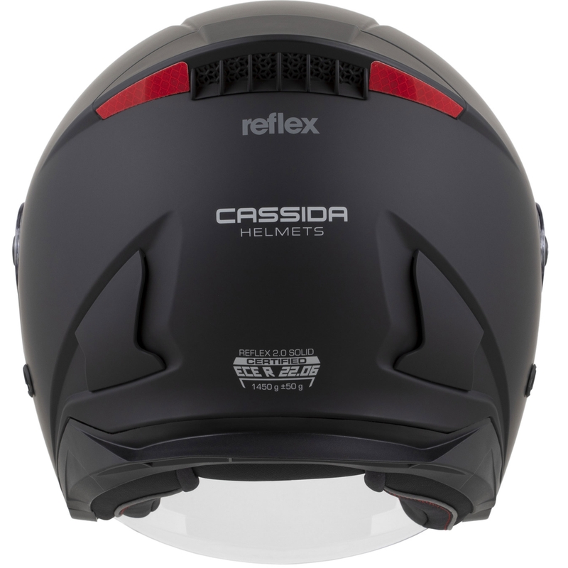 Kask motocyklowy Cassida Reflex 2.0 Solid Open Face, matowy, czarno-ciemnoszary