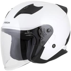 Kask motocyklowy otwarty Cassida Reflex 2.0 Solid biało-czarny