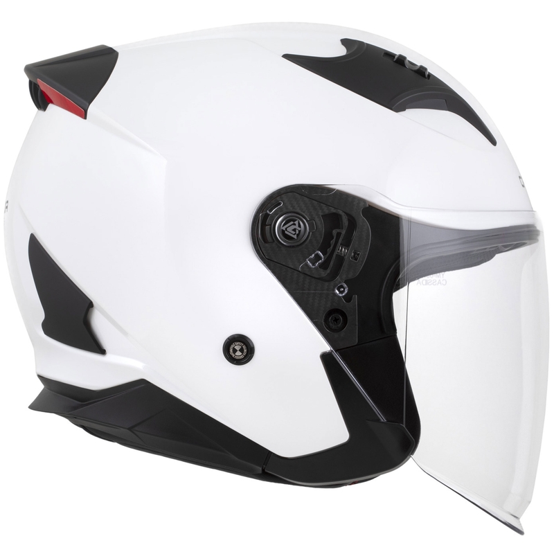 Kask motocyklowy otwarty Cassida Reflex 2.0 Solid biało-czarny