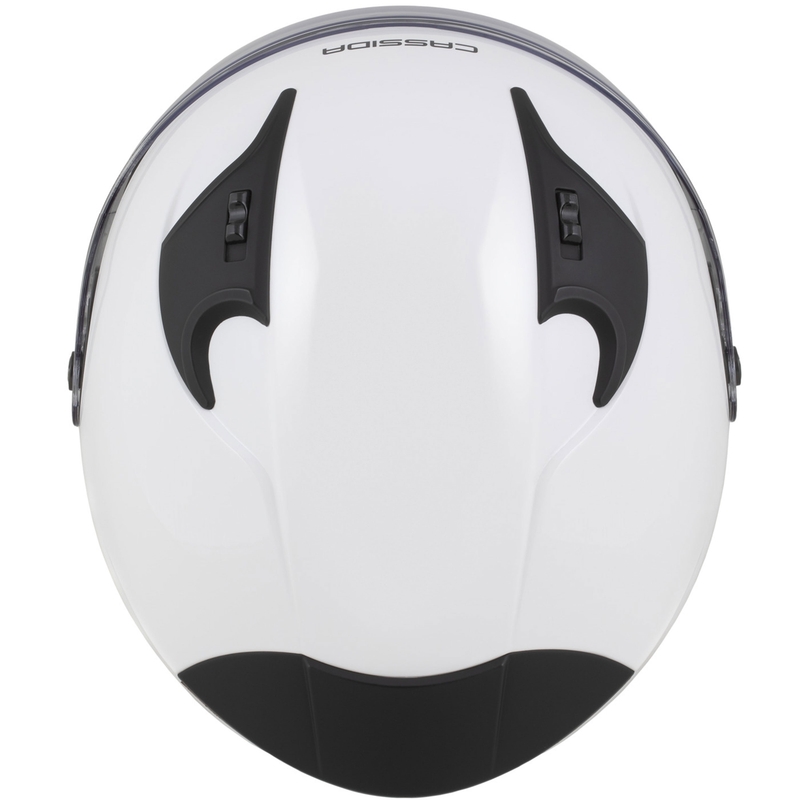 Kask motocyklowy otwarty Cassida Reflex 2.0 Solid biało-czarny
