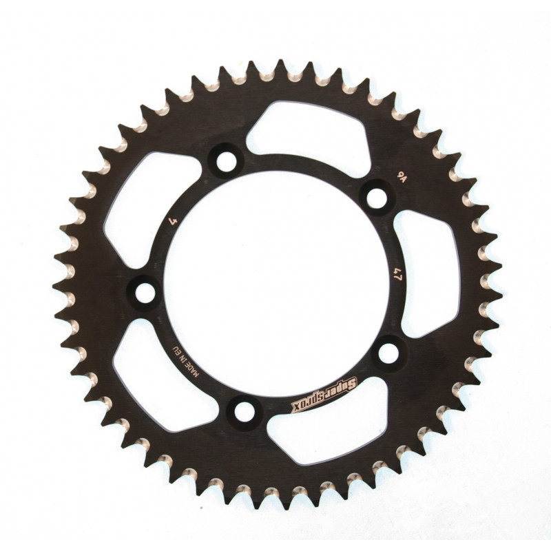 Rear ALU sprocket SUPERSPROX black 47T, 420