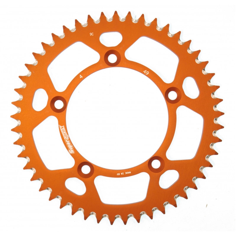 Rear ALU sprocket SUPERSPROX orange 49T, 420