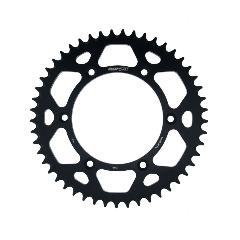 Rear ALU sprocket SUPERSPROX black 49T, 520