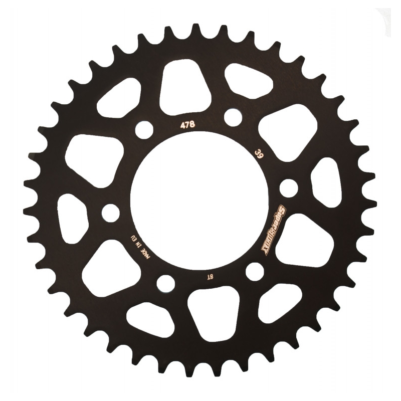 Rear ALU sprocket SUPERSPROX black 39T, 520