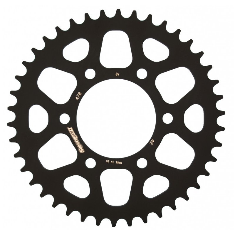 Rear ALU sprocket SUPERSPROX black 42T, 520