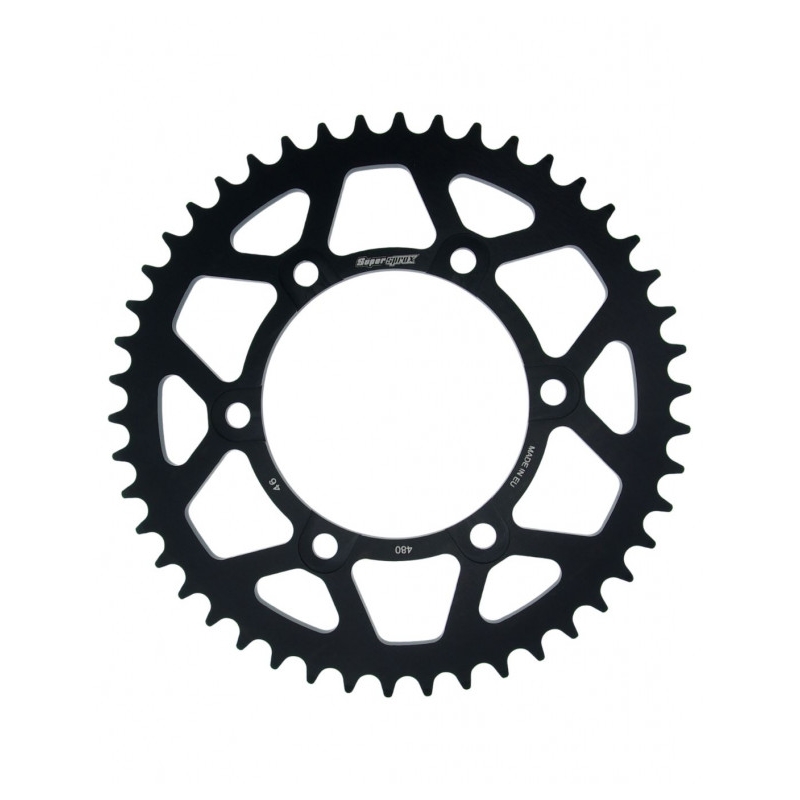 Rear ALU sprocket SUPERSPROX black 46T, 525
