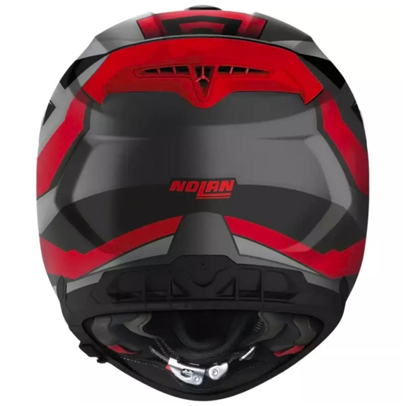 Kask motocyklowy integralny Nolan N80-8 Wanted N-com matowy czarno-czerwony