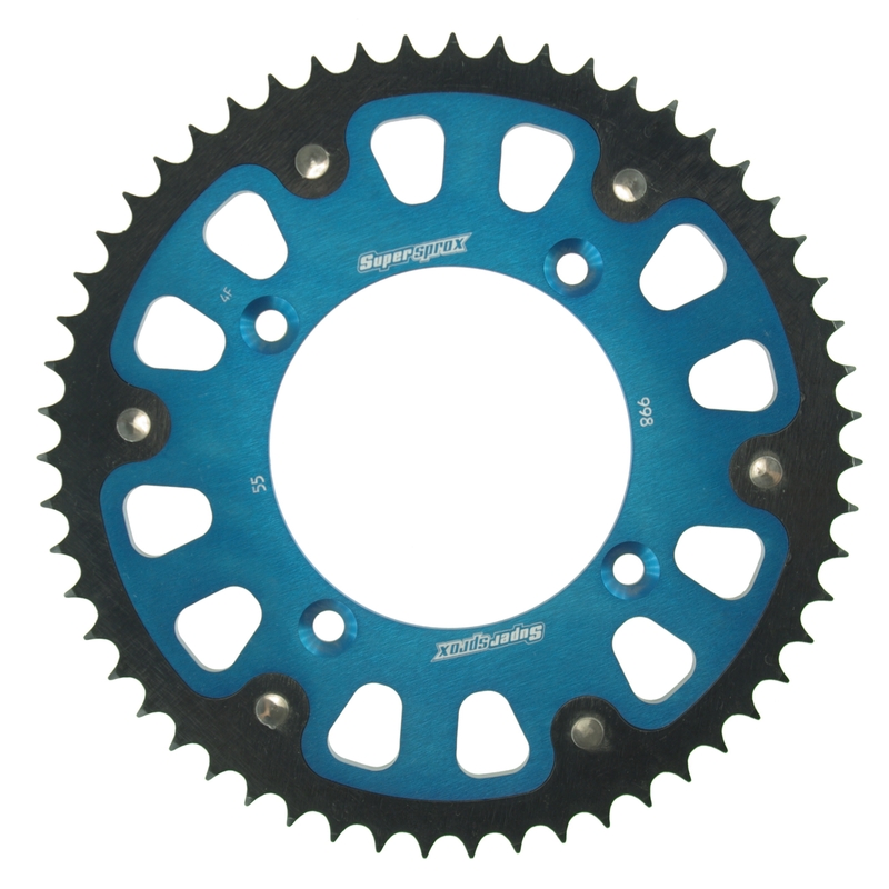 Rear sprocket SUPERSPROX STEALTH blue 55T, 428