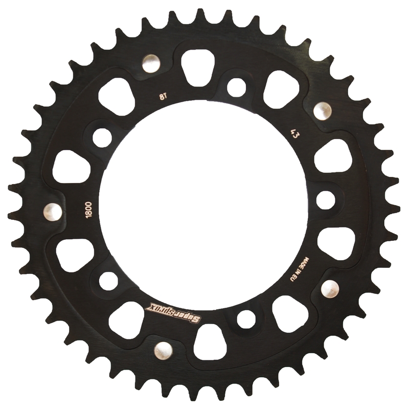 Rear sprocket SUPERSPROX STEALTH black 43T, 530