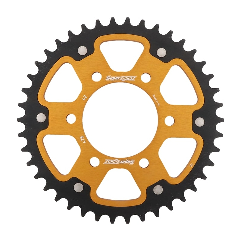 Rear sprocket SUPERSPROX STEALTH gold 42T, 520