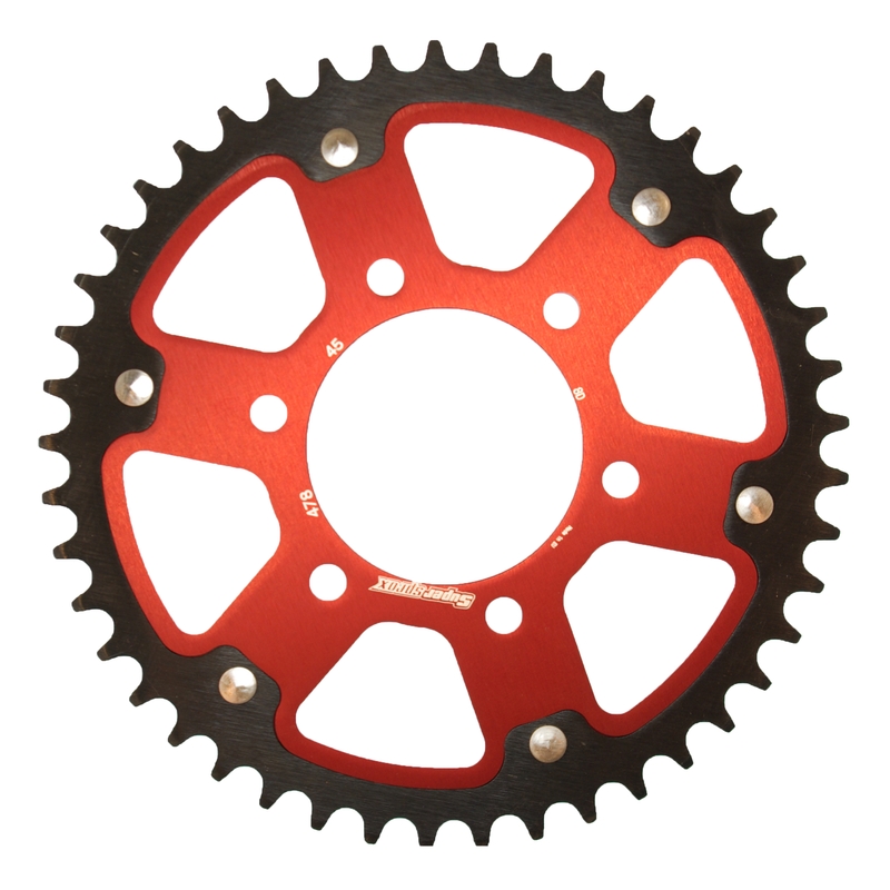 Rear sprocket SUPERSPROX STEALTH red 45T, 520