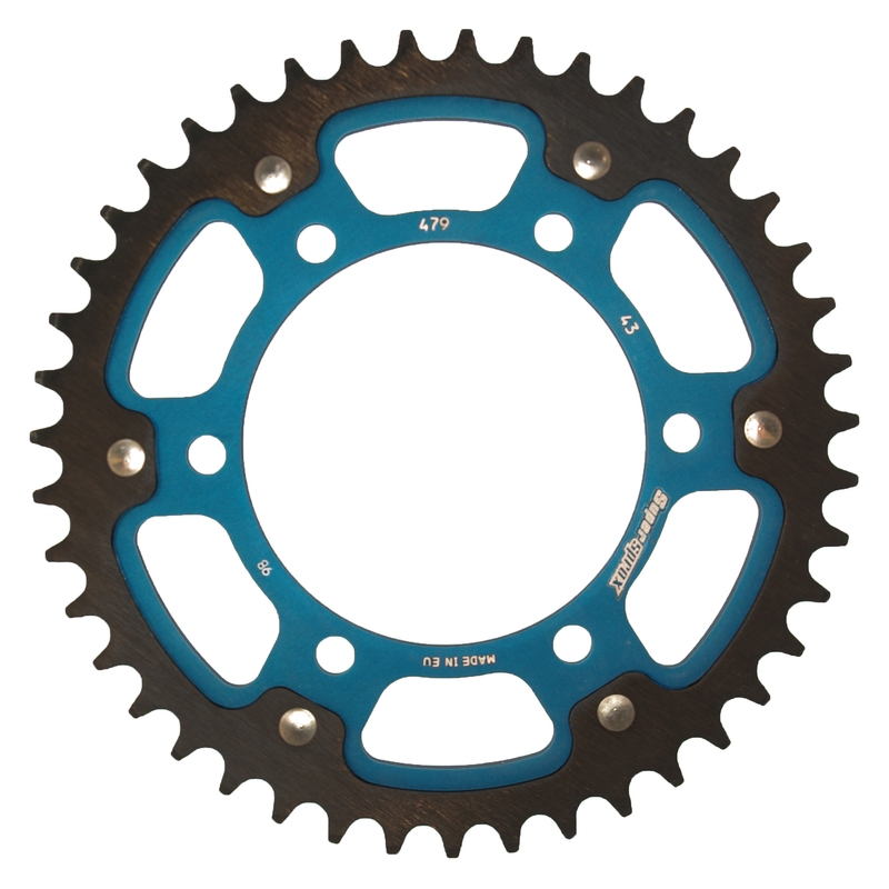 Rear sprocket SUPERSPROX STEALTH blue 43T, 530