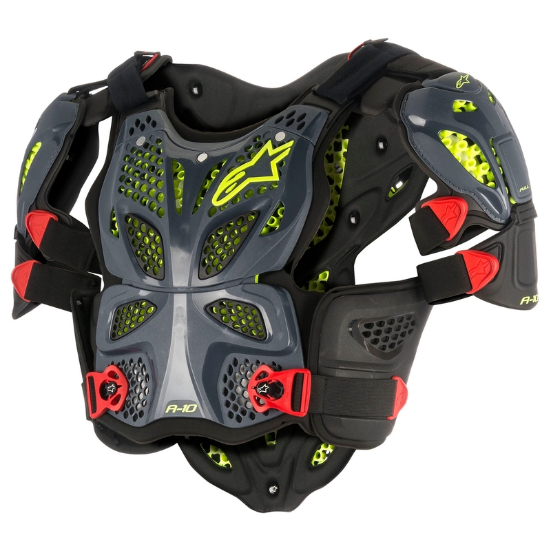 Ochraniacz ciała Alpinestars A-10 czarno-czerwono-fluo żółty wyprzedaż