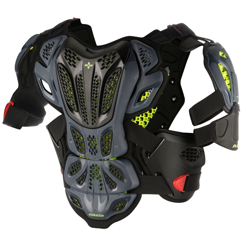 Ochraniacz ciała Alpinestars A-10 czarno-czerwono-fluo żółty wyprzedaż