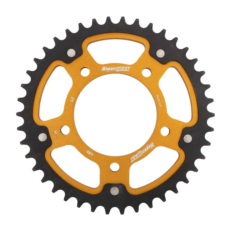 Rear sprocket SUPERSPROX STEALTH gold 42T, 530
