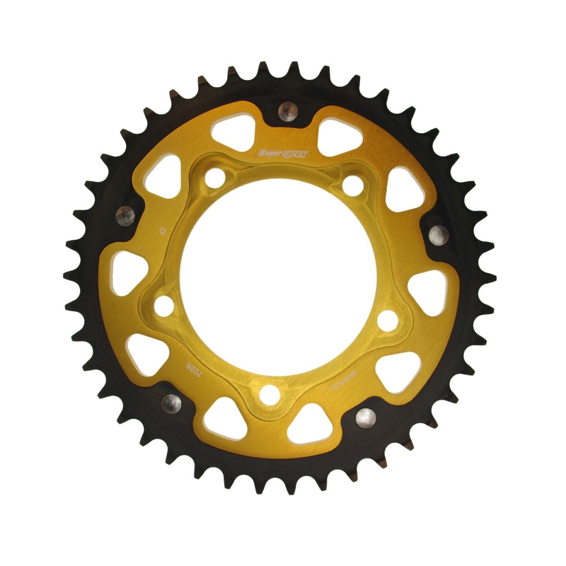 Rear sprocket SUPERSPROX STEALTH gold 42T, 525