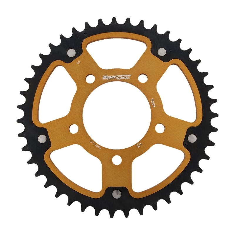 Rear sprocket SUPERSPROX STEALTH gold 43T, 520