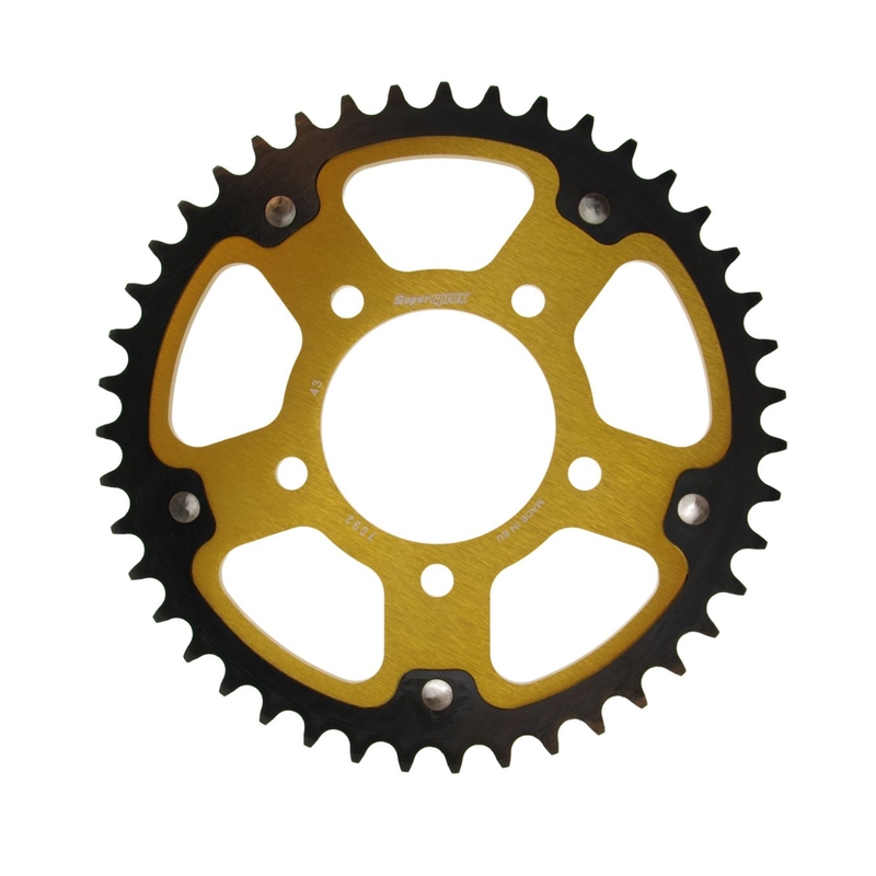 Rear sprocket SUPERSPROX STEALTH gold 43T, 525