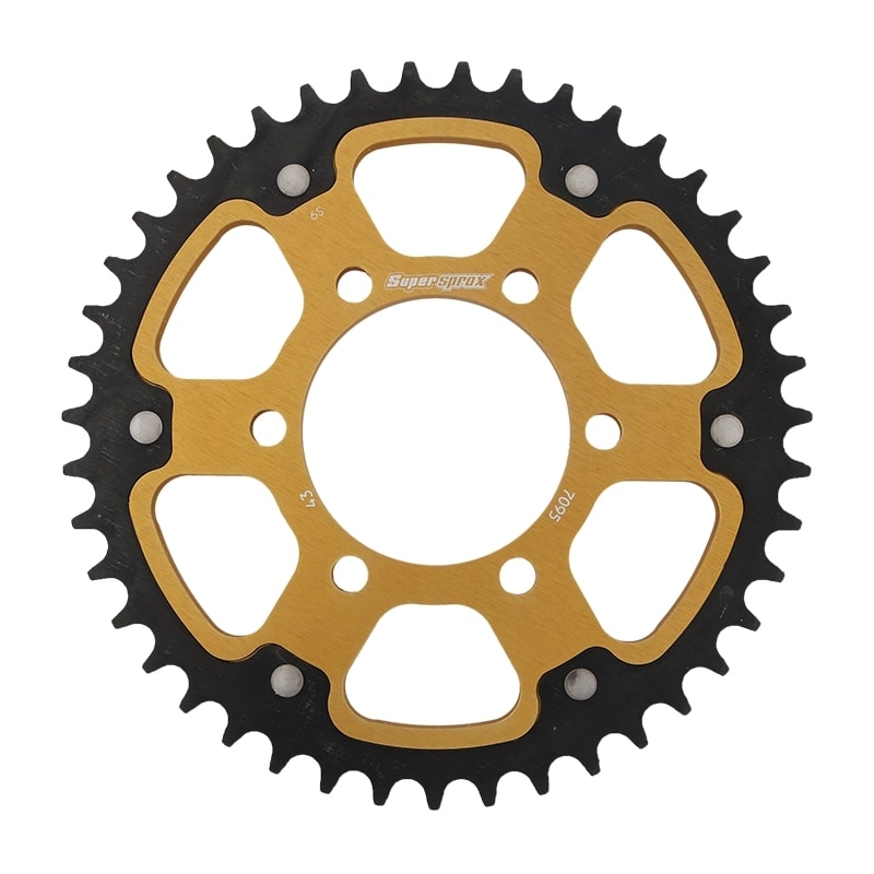Rear sprocket SUPERSPROX STEALTH gold 43T, 525