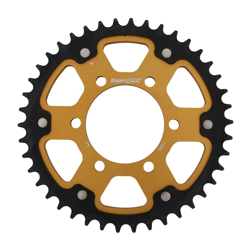 Rear sprocket SUPERSPROX STEALTH gold 42T, 530