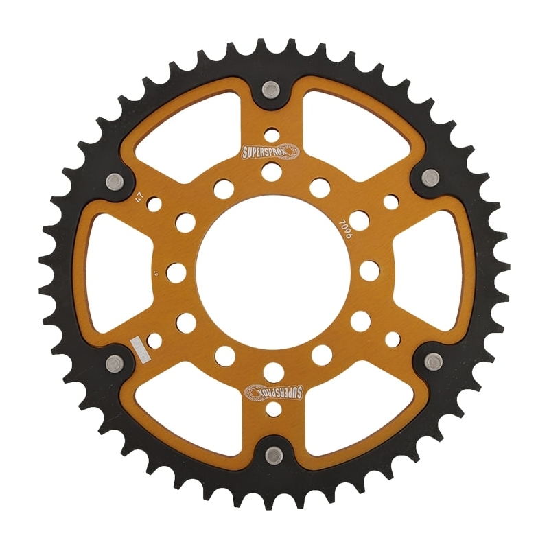 Rear sprocket SUPERSPROX STEALTH gold 47T, 530