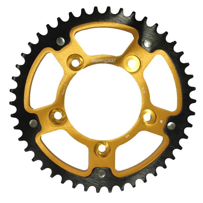 Rear sprocket SUPERSPROX STEALTH gold 46T, 520