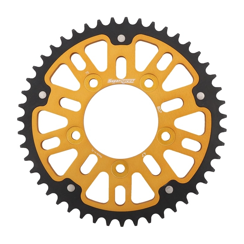 Rear sprocket SUPERSPROX STEALTH gold 47T, 525