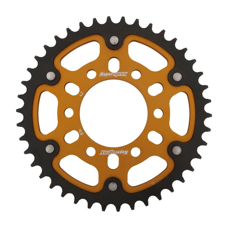 Rear sprocket SUPERSPROX STEALTH gold 42T, 530