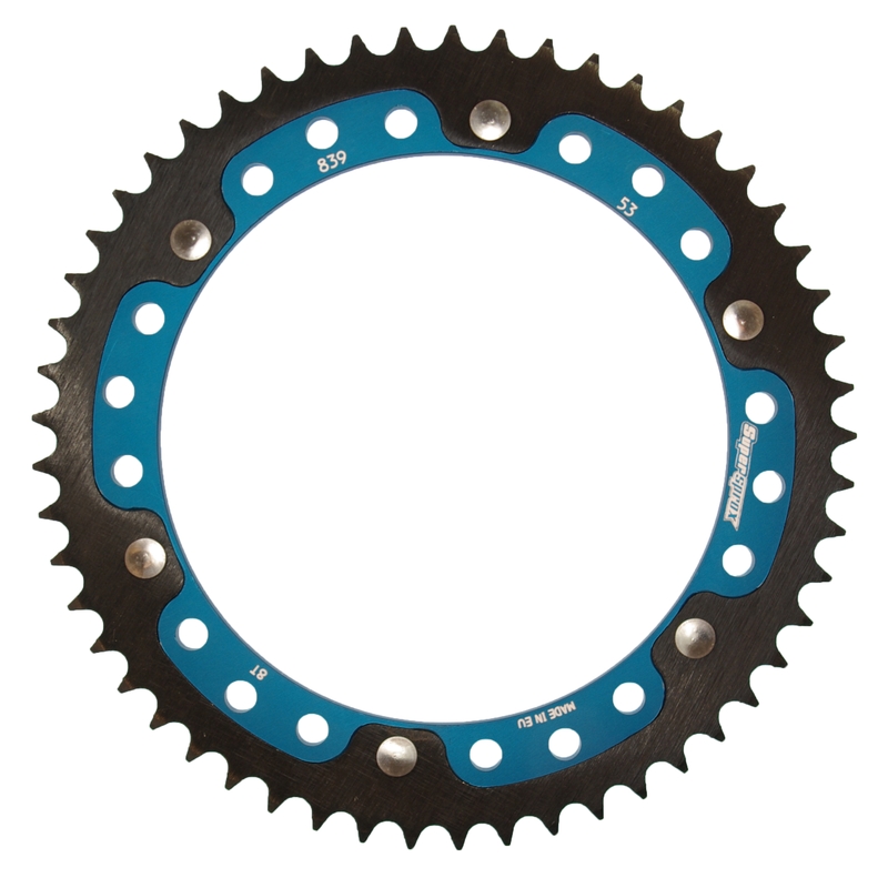 Rear sprocket SUPERSPROX STEALTH blue 53T, 428