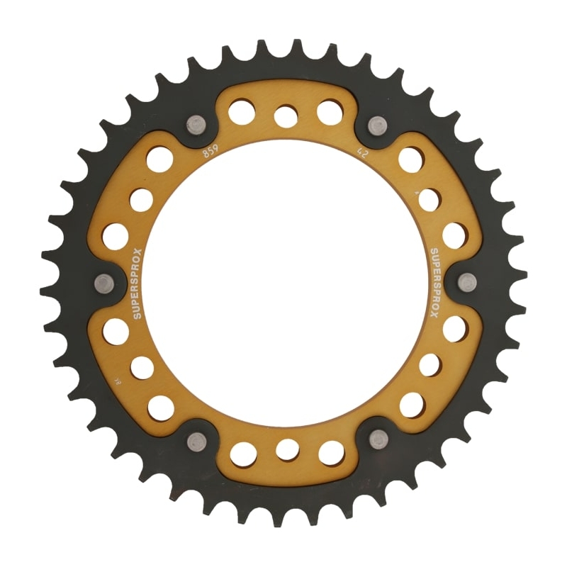 Rear sprocket SUPERSPROX STEALTH gold 42T, 530