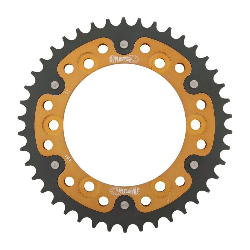 Rear sprocket SUPERSPROX STEALTH gold 42T, 525