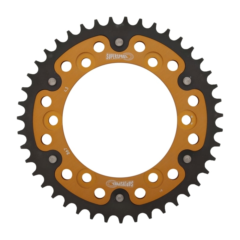Rear sprocket SUPERSPROX STEALTH gold 43T, 525