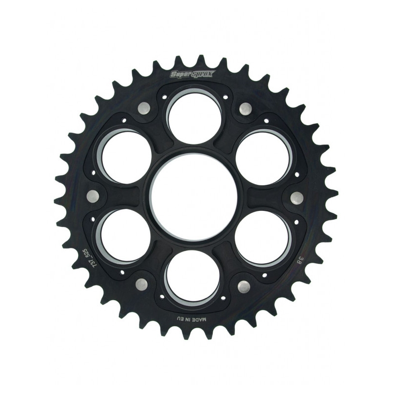 Rear sprocket STEALTH with alloy disc SUPERSPROX Black 38T, 520